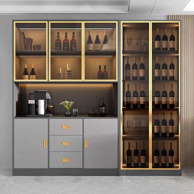 Home Bar And Cabinet - Современные деревянные винные шкафы-витрины для кухни