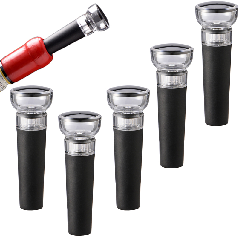 Wine Preservation Pump - Черный вакуумный насос 5 шт., многоразовый
