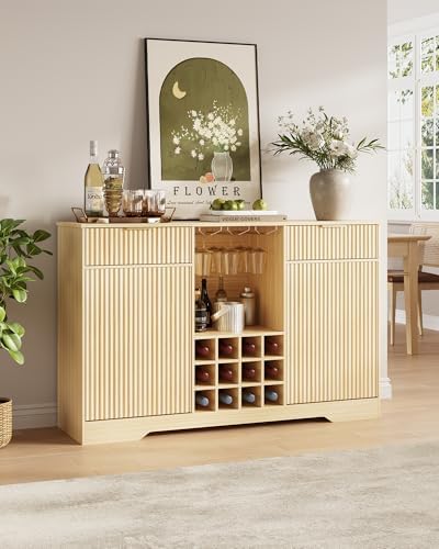 Home Bar And Cabinet - Винный шкаф-бар 55 дюймов с рифленой