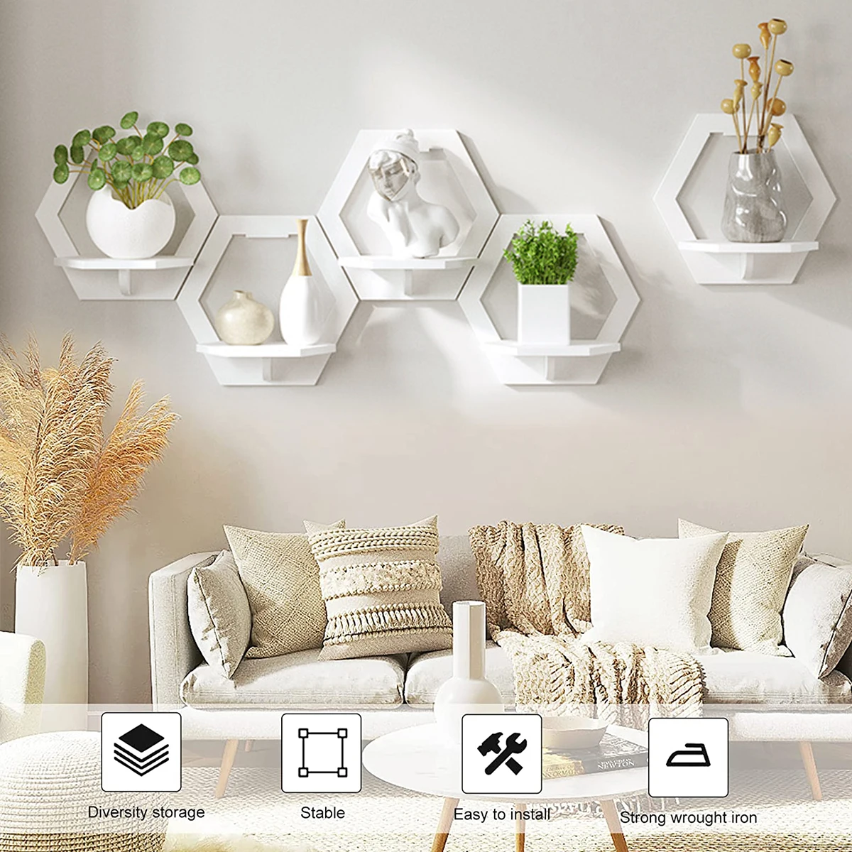 3 шт., шестиугольная настенная – обзор и цена Home Bar Shelves